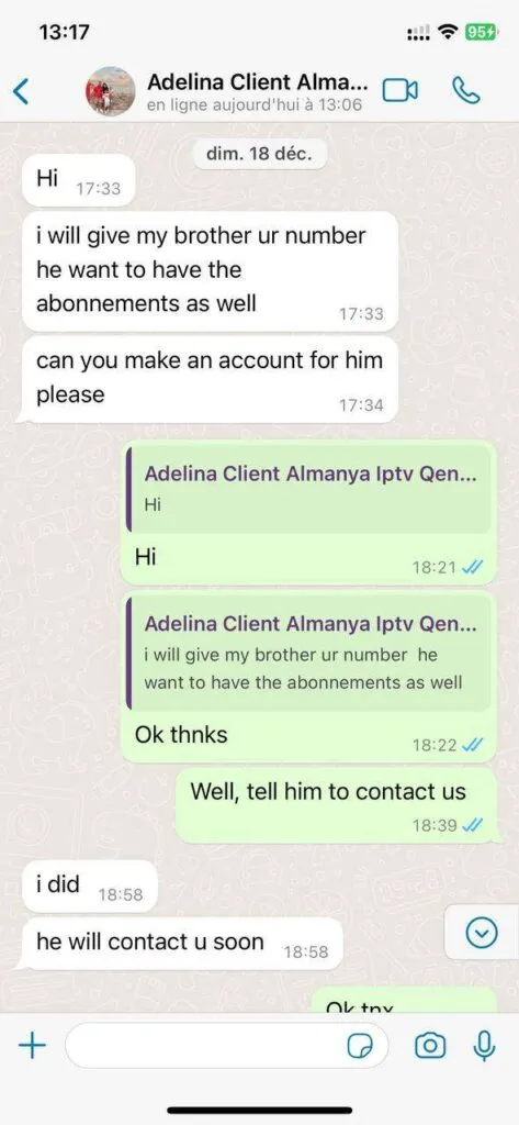 WhatsApp ervaring met Pandora IPTV support 5